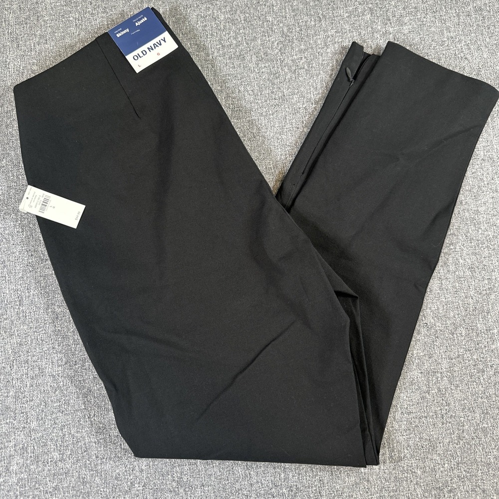 NWT Old Navy High‎ Rise Skinny Pants Womens Large Black Pull On Stretch